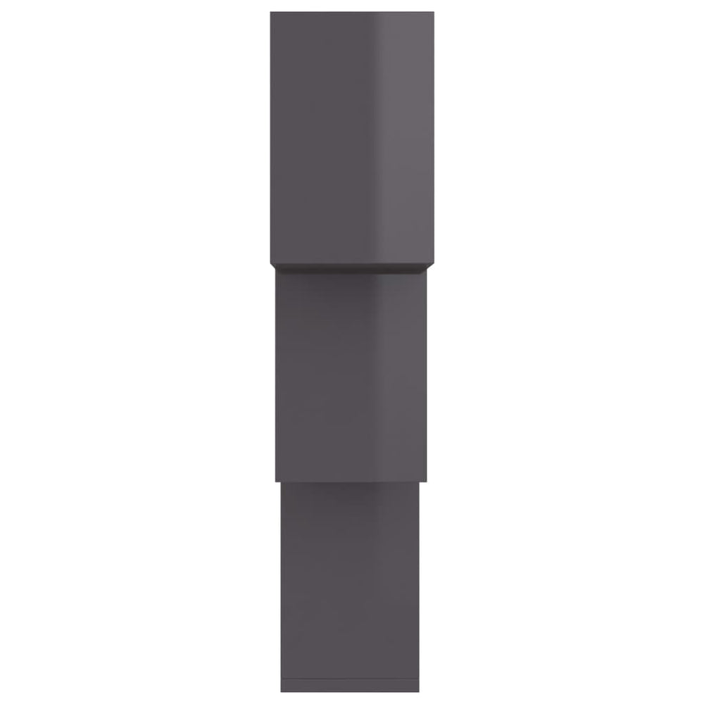 Wandschappen kubus 68x15x68 cm bewerkt hout hoogglans zwart MeubelReus