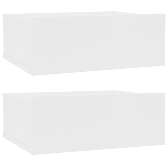 Nachtkastjes zwevend 2 st 40x30x15 cm spaanplaat wit MeubelReus