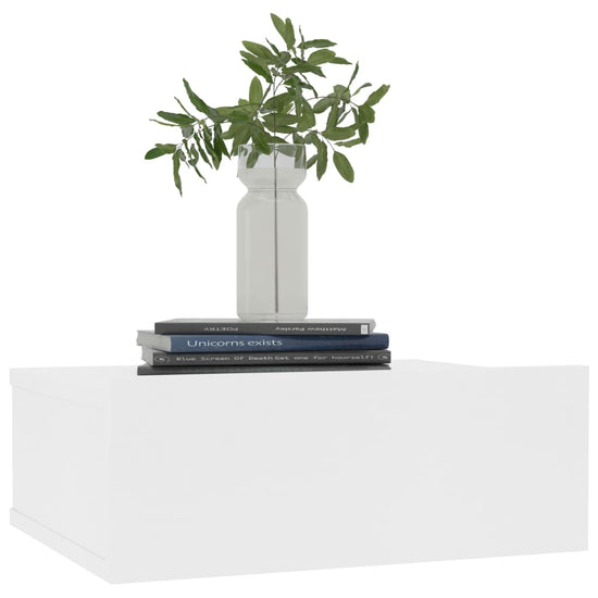 Nachtkastjes zwevend 2 st 40x30x15 cm spaanplaat wit MeubelReus