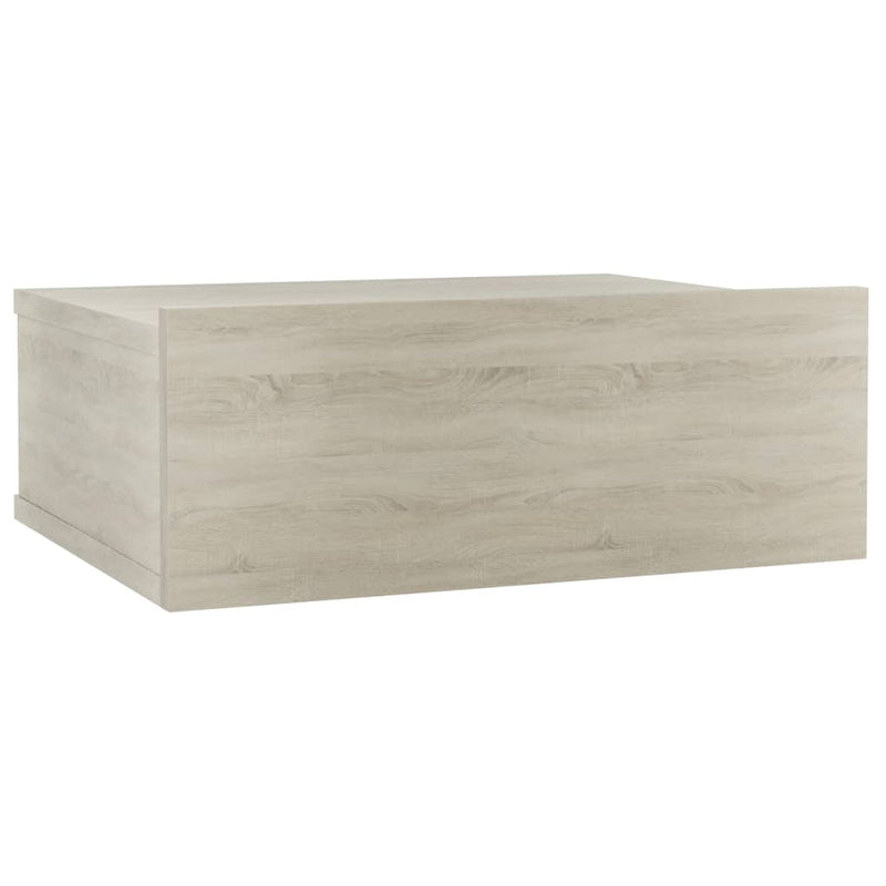 Nachtkastje zwevend 40x30x15cm bewerkt hout sonoma eikenkleurig MeubelReus