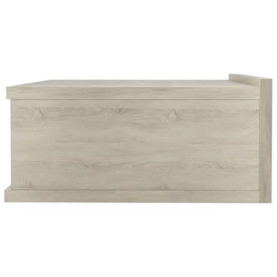Nachtkastje zwevend 40x30x15cm bewerkt hout sonoma eikenkleurig MeubelReus