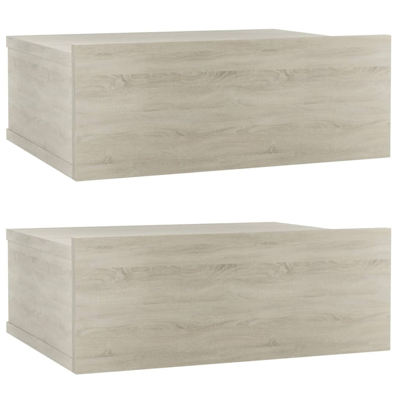Nachtkastjes 2 st 40x30x15 cm bewerkt hout sonoma eikenkleurig MeubelReus