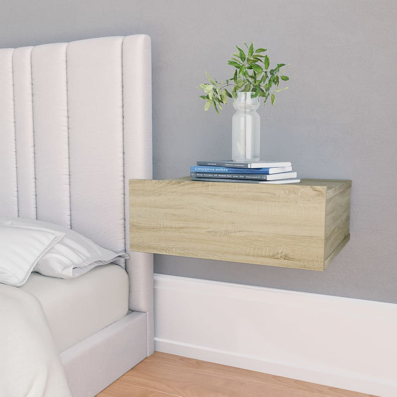 Nachtkastjes 2 st 40x30x15 cm bewerkt hout sonoma eikenkleurig MeubelReus