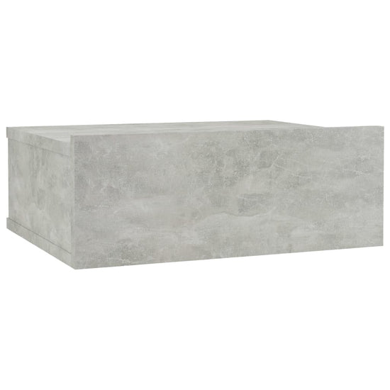 Nachtkastje zwevend 40x30x15 cm bewerkt hout betongrijs MeubelReus