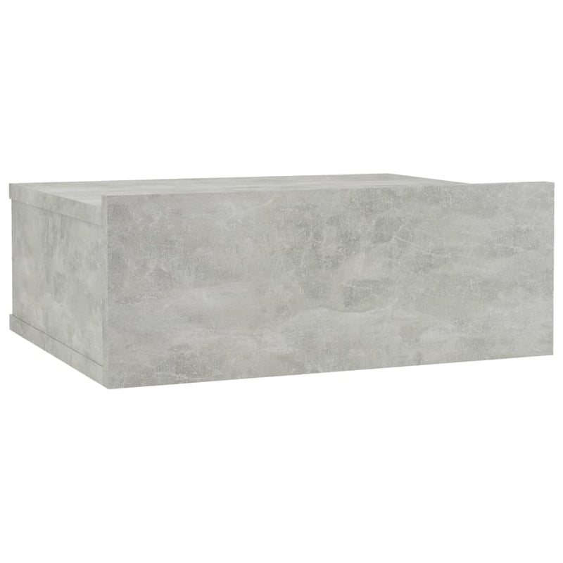 Nachtkastje zwevend 40x30x15 cm bewerkt hout betongrijs MeubelReus