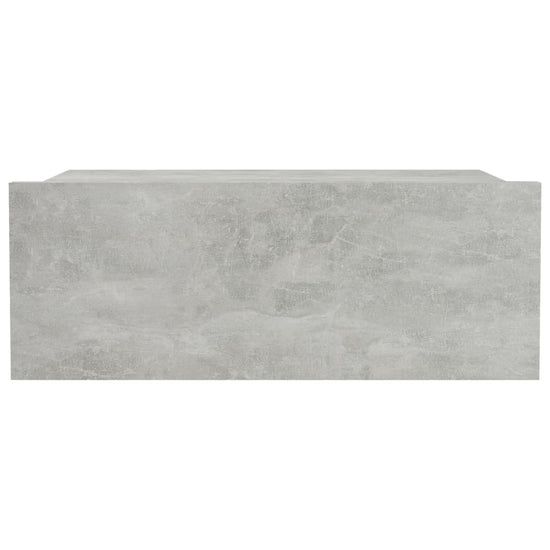 Nachtkastje zwevend 40x30x15 cm bewerkt hout betongrijs MeubelReus