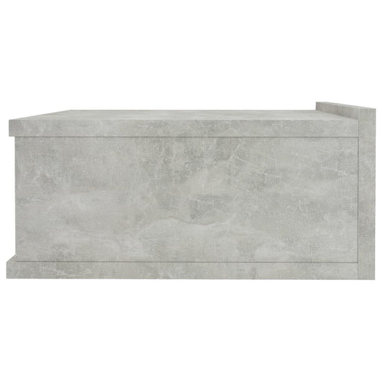 Nachtkastje zwevend 40x30x15 cm bewerkt hout betongrijs MeubelReus