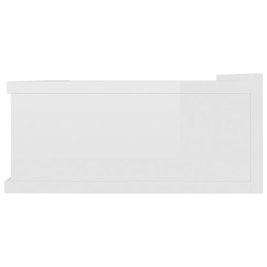 Nachtkastjes 2 st zwevend 40x30x15cm bewerkt hout hoogglans wit MeubelReus