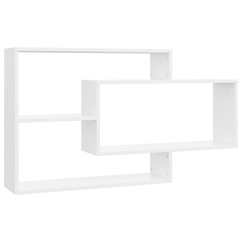 Wandschappen 104x20x58,5 cm bewerkt hout wit MeubelReus