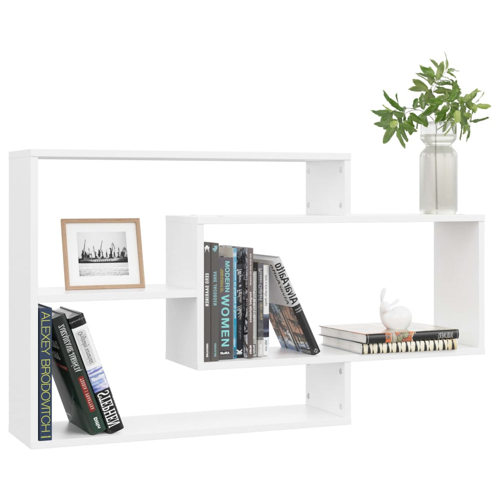 Wandschappen 104x20x58,5 cm bewerkt hout wit MeubelReus