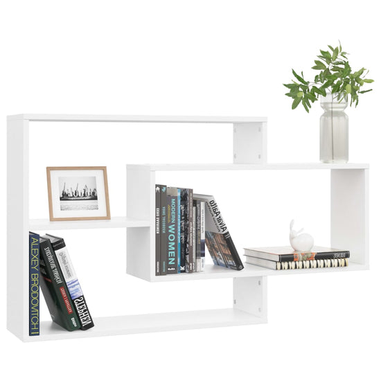 Wandschappen 104x20x58,5 cm bewerkt hout wit MeubelReus