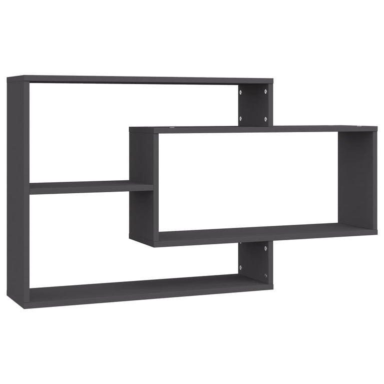 Wandschappen 104x20x58,5 cm bewerkt hout grijs MeubelReus