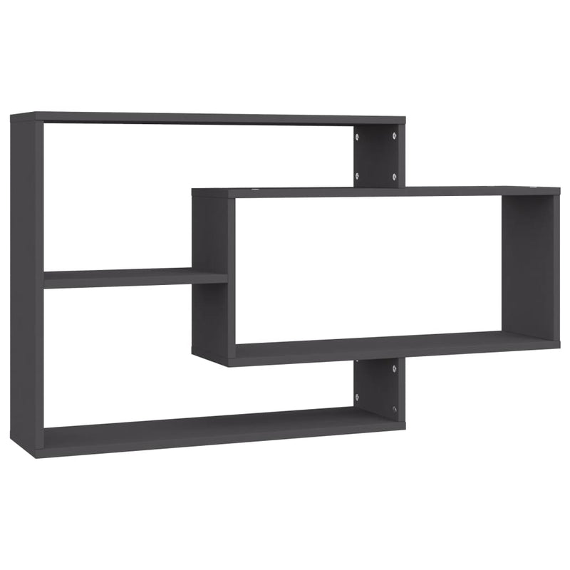 Wandschappen 104x20x58,5 cm bewerkt hout grijs MeubelReus