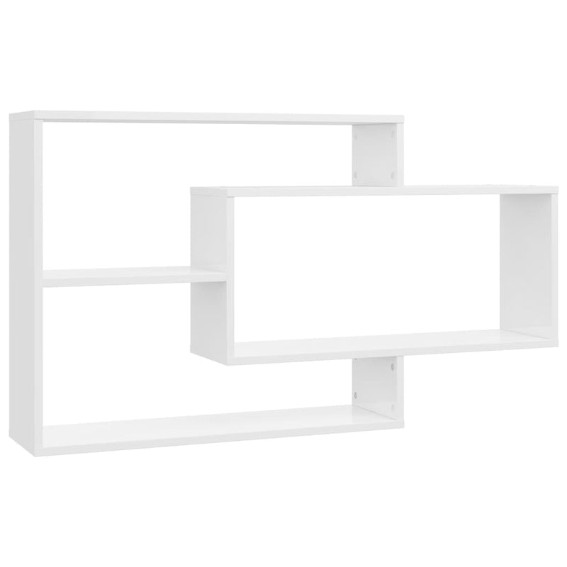 Wandschappen 104x20x58,5 cm bewerkt hout hoogglans wit MeubelReus
