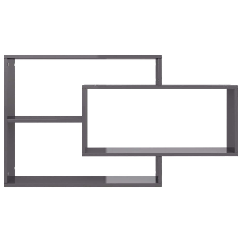 Wandschappen 104x20x58,5 cm bewerkt hout hoogglans grijs MeubelReus