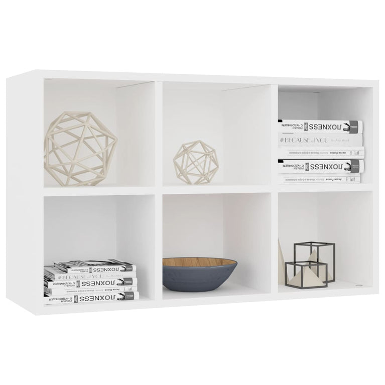 Boekenkast/dressoir 66x30x97,8 cm bewerkt hout wit MeubelReus