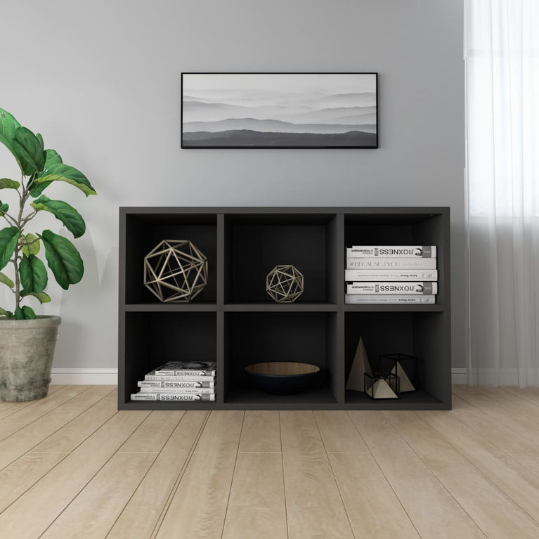 Boekenkast/dressoir 66x30x97,8 cm bewerkt hout zwart MeubelReus