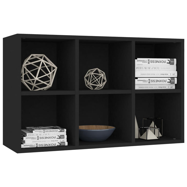 Boekenkast/dressoir 66x30x97,8 cm bewerkt hout zwart MeubelReus
