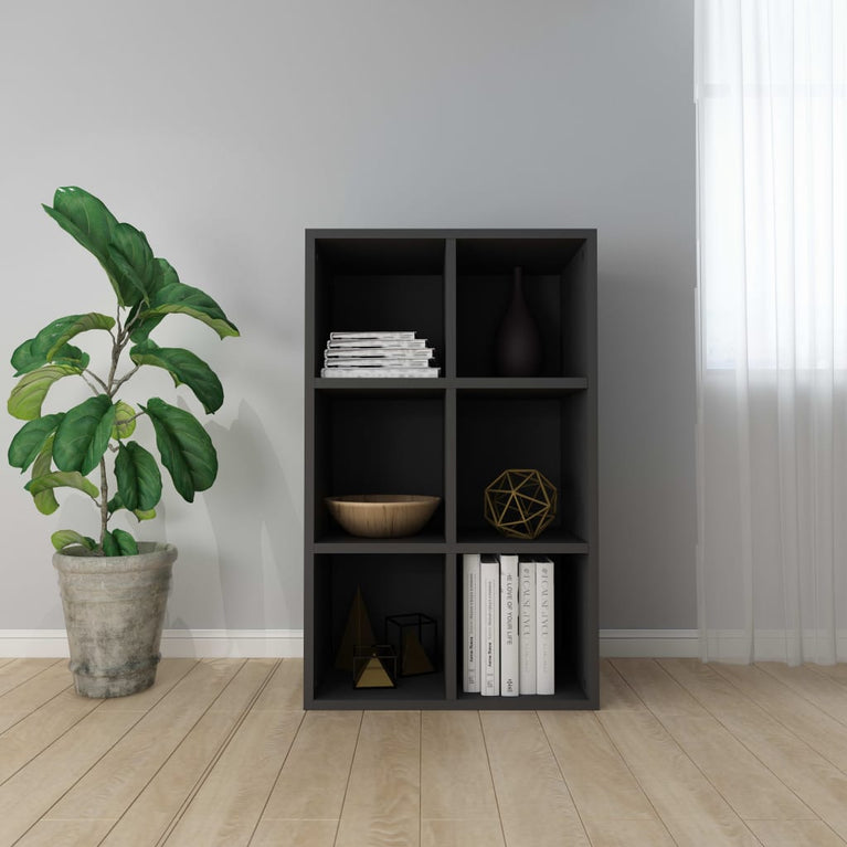 Boekenkast/dressoir 66x30x97,8 cm bewerkt hout zwart MeubelReus