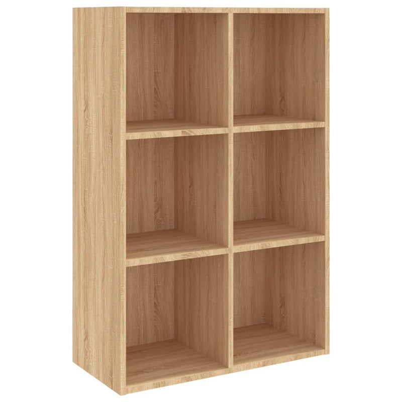 Boekenkast/dressoir 66x30x97,8cm bewerkt hout sonoma eikenkleur MeubelReus