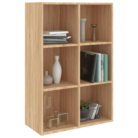 Boekenkast/dressoir 66x30x97,8cm bewerkt hout sonoma eikenkleur MeubelReus