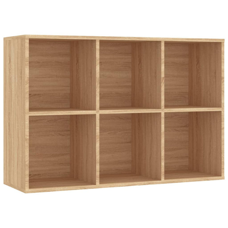 Boekenkast/dressoir 66x30x97,8cm bewerkt hout sonoma eikenkleur MeubelReus