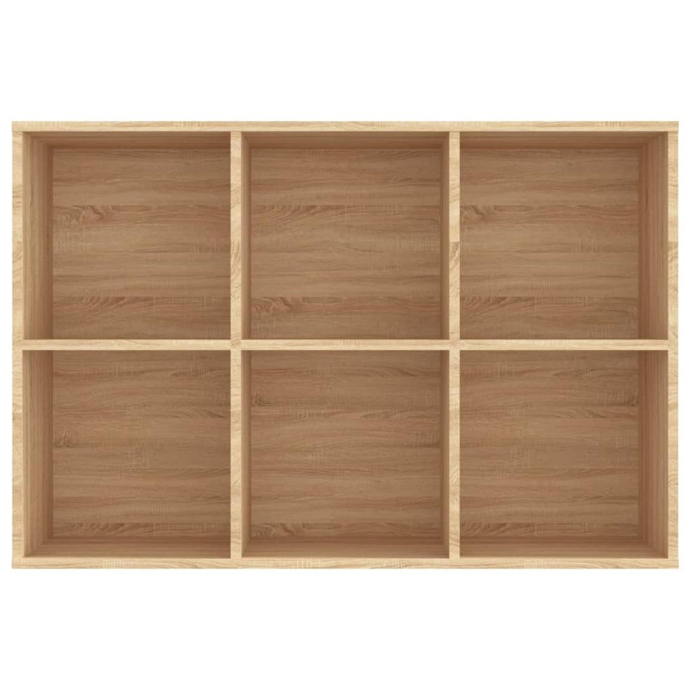 Boekenkast/dressoir 66x30x97,8cm bewerkt hout sonoma eikenkleur MeubelReus