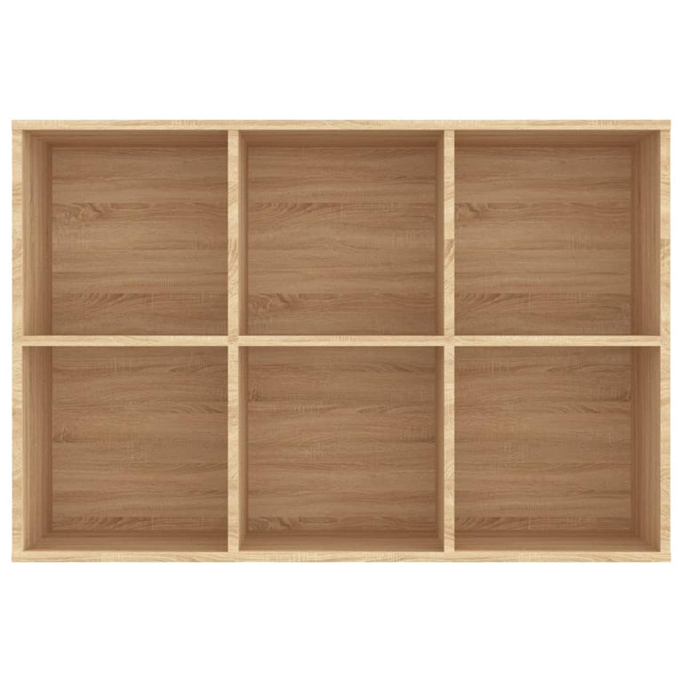 Boekenkast/dressoir 66x30x97,8cm bewerkt hout sonoma eikenkleur MeubelReus