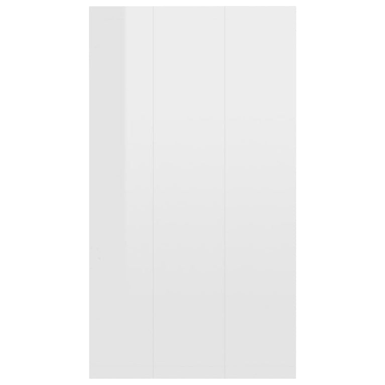Boekenkast/dressoir 66x30x98 cm bewerkt hout hoogglans wit