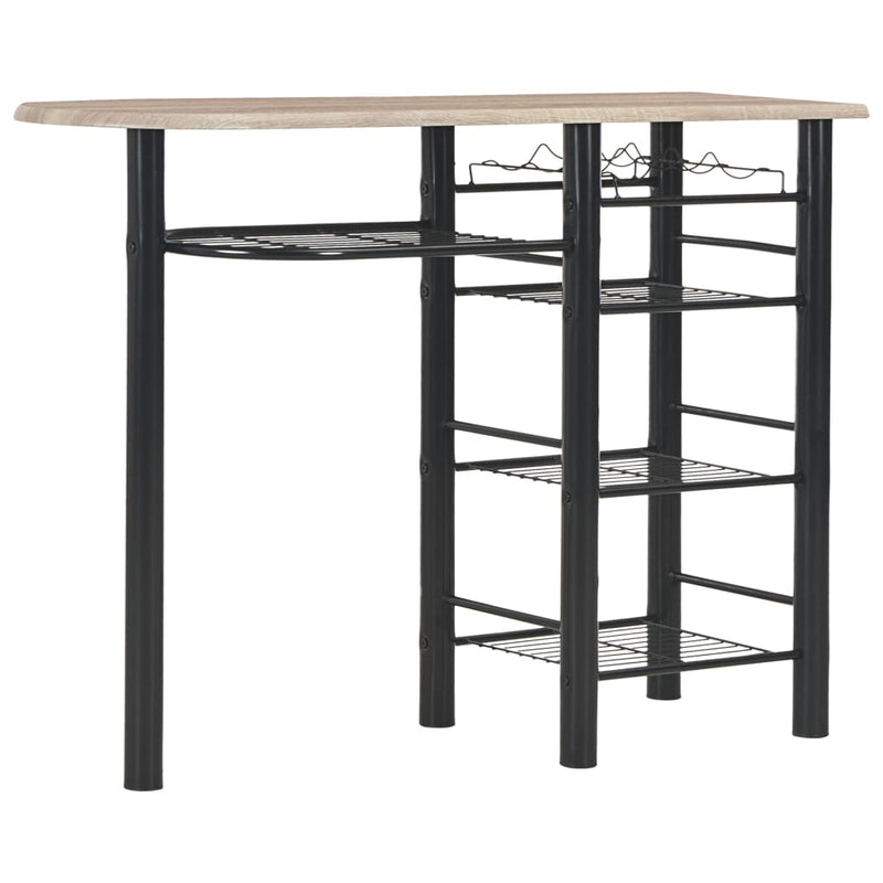 3-delige Barset met schappen hout en staal MeubelReus