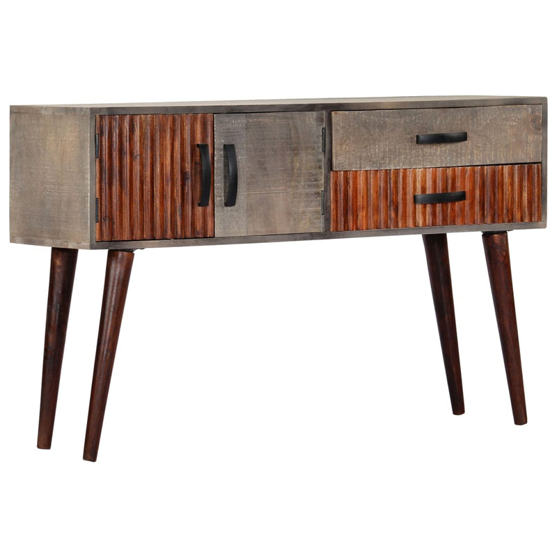 Wandtafel 120x35x75 cm massief ruw mangohout grijs MeubelReus