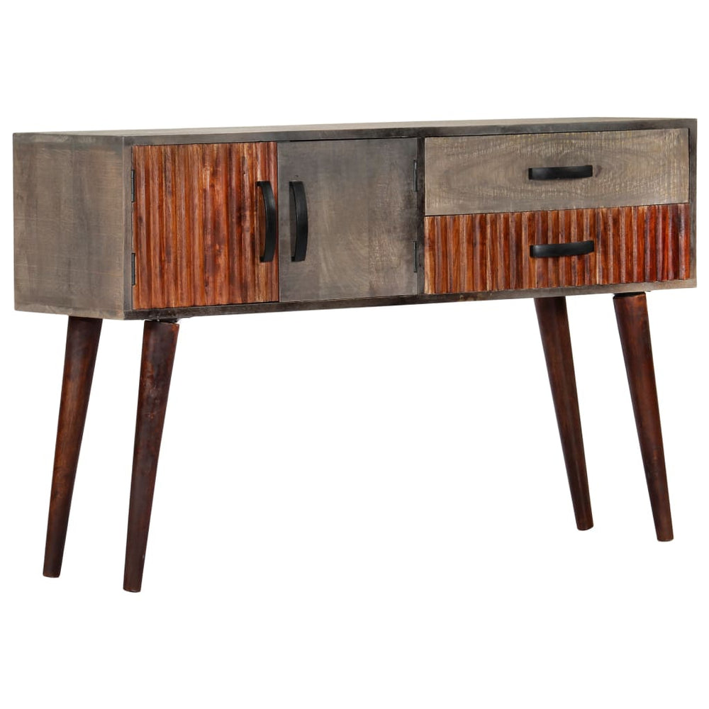Wandtafel 120x35x75 cm massief ruw mangohout grijs MeubelReus
