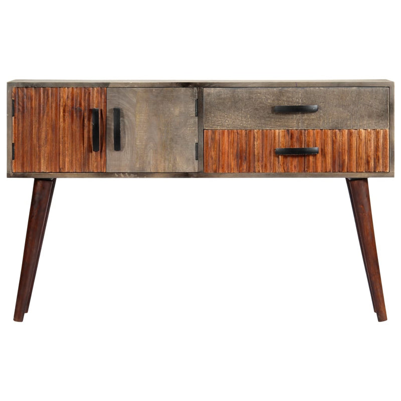 Wandtafel 120x35x75 cm massief ruw mangohout grijs MeubelReus