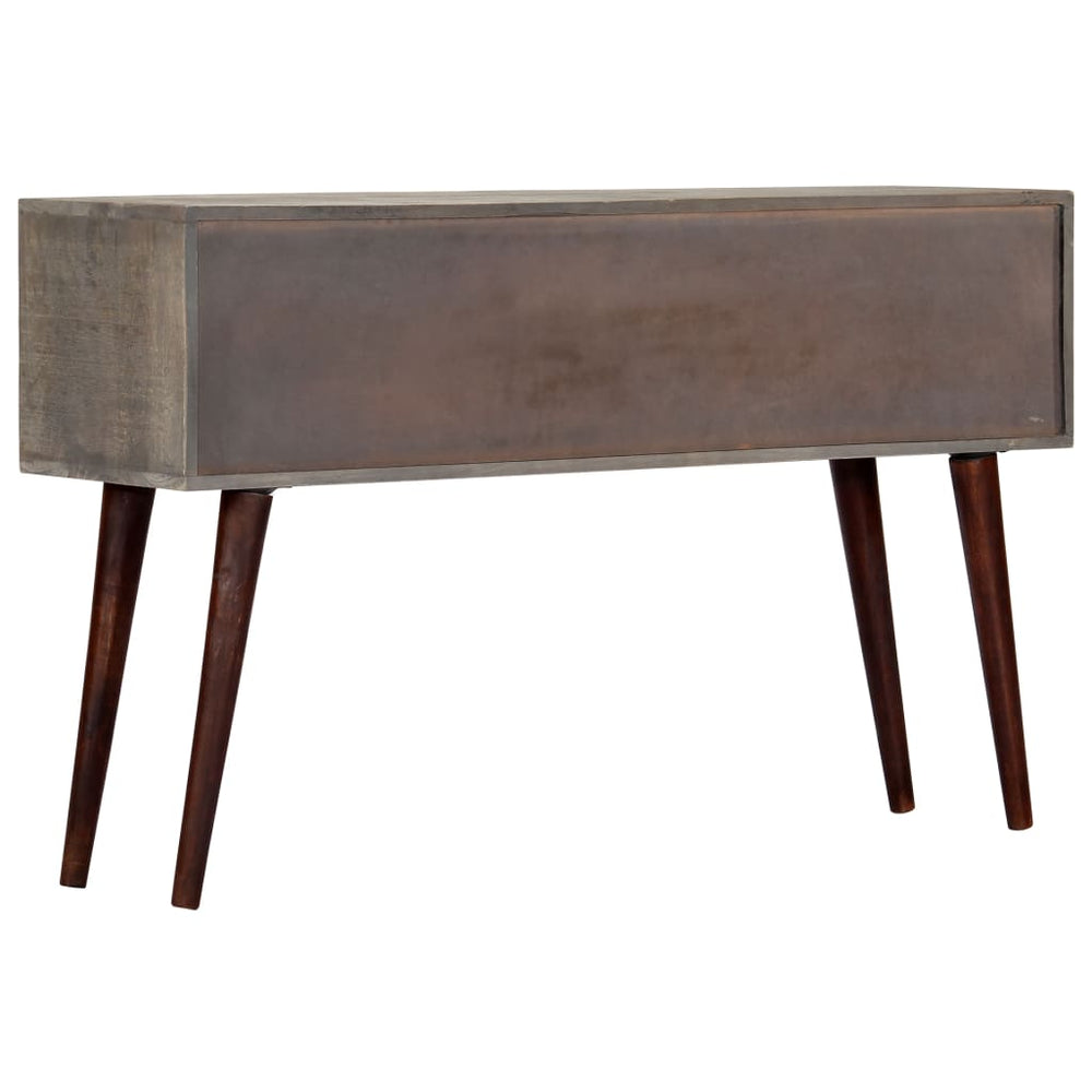 Wandtafel 120x35x75 cm massief ruw mangohout grijs MeubelReus