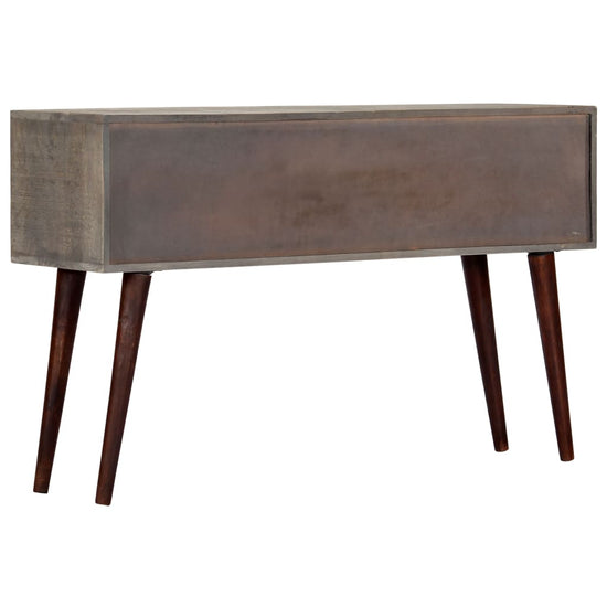 Wandtafel 120x35x75 cm massief ruw mangohout grijs MeubelReus