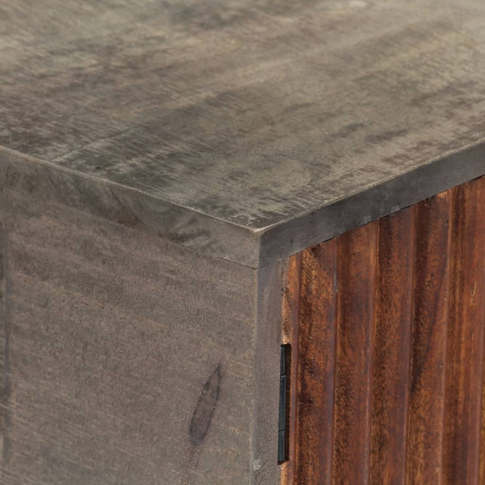 Wandtafel 120x35x75 cm massief ruw mangohout grijs MeubelReus