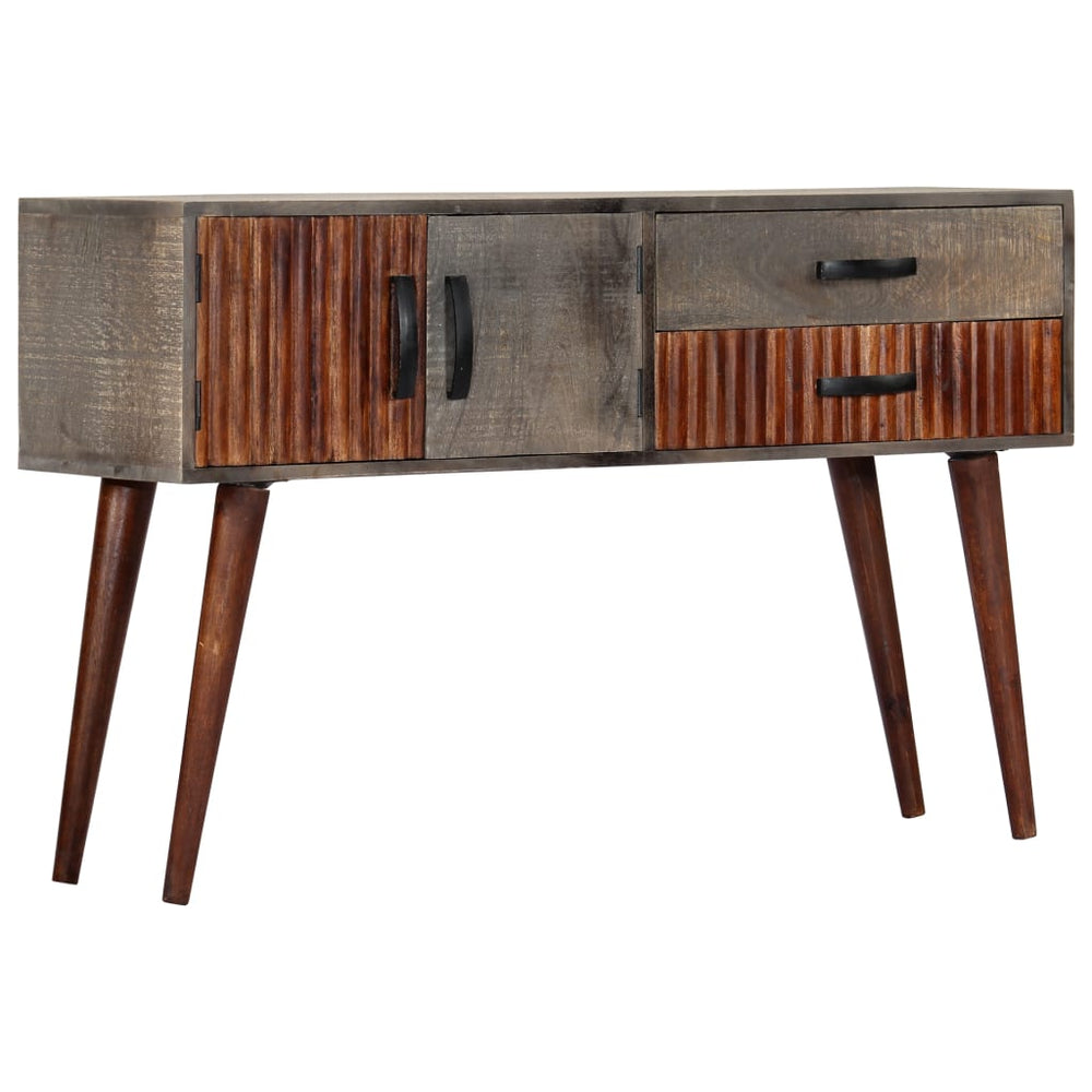 Wandtafel 120x35x75 cm massief ruw mangohout grijs MeubelReus