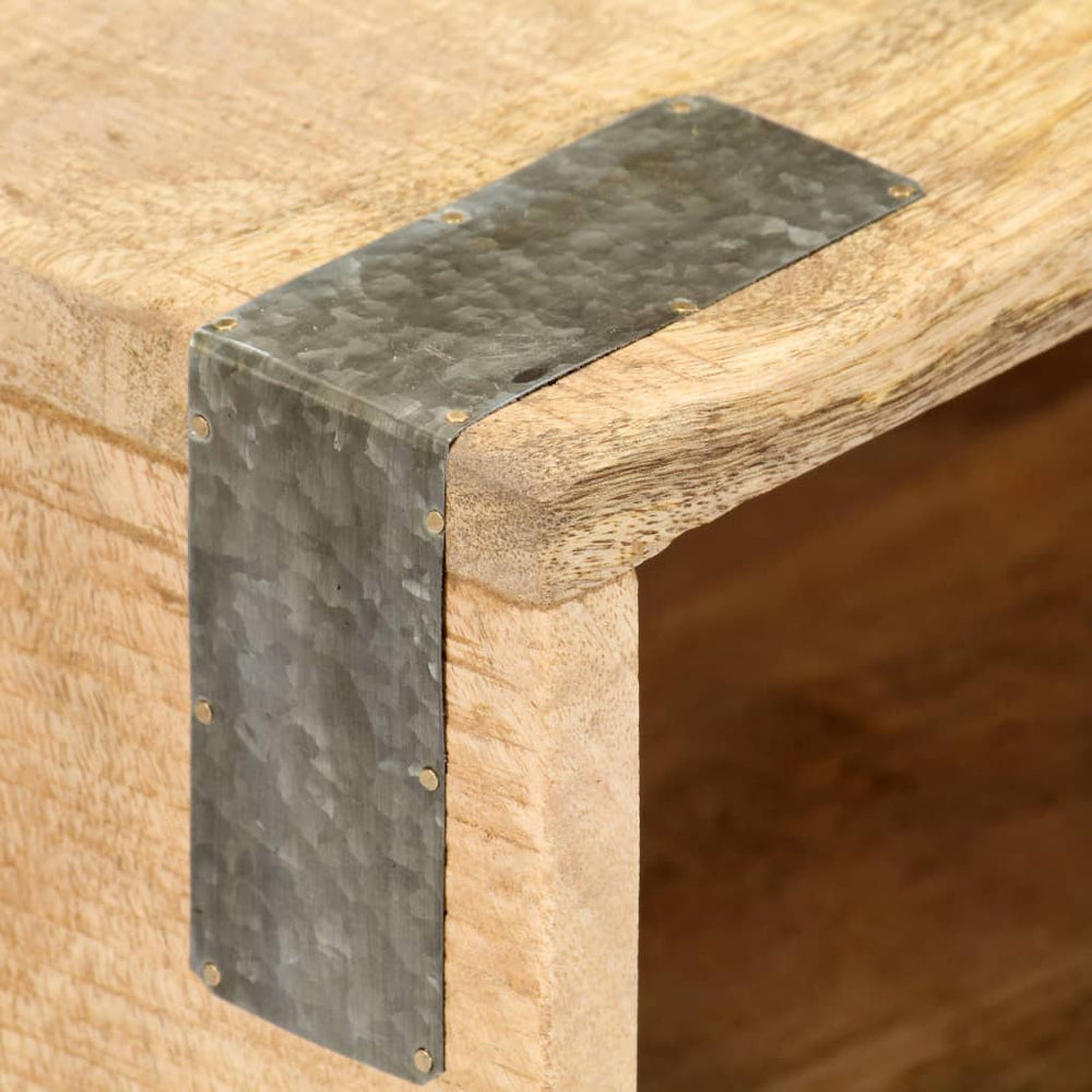 Nachtkastje 40x30x52 cm massief ruw mangohout MeubelReus