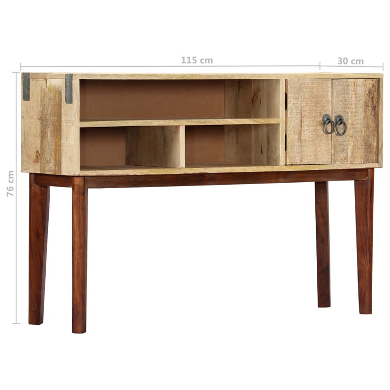 Wandtafel 115x30x76 cm massief ruw mangohout MeubelReus