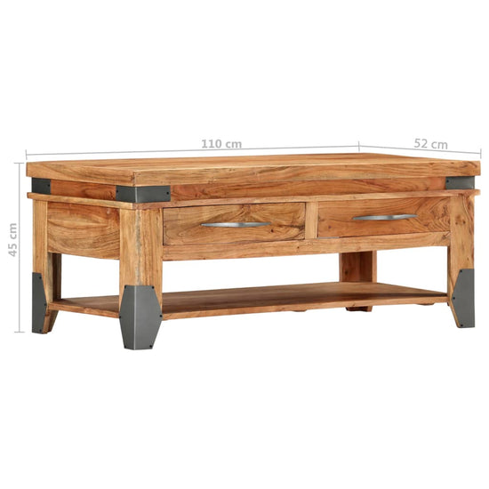 Salontafel 110x52x45 cm massief acaciahout MeubelReus