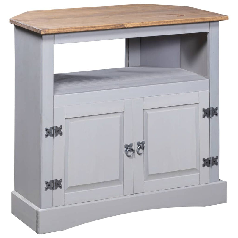 Wandtafel 80x43x78 cm Mexicaans grenenhout Corona-stijl grijs MeubelReus