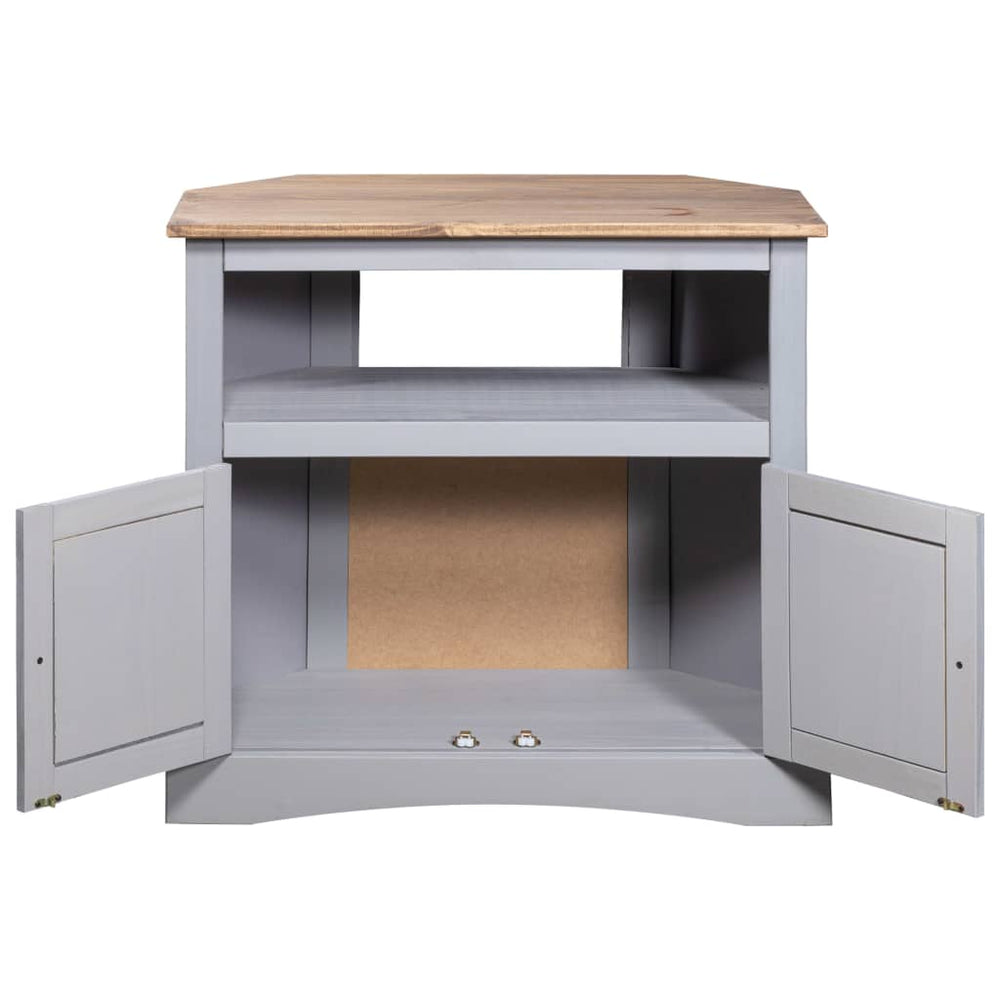 Wandtafel 80x43x78 cm Mexicaans grenenhout Corona-stijl grijs MeubelReus