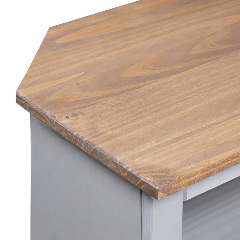 Wandtafel 80x43x78 cm Mexicaans grenenhout Corona-stijl grijs MeubelReus