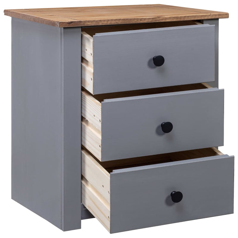 Nachtkastje Panama Range 46x40x57 cm grenenhout grijs MeubelReus