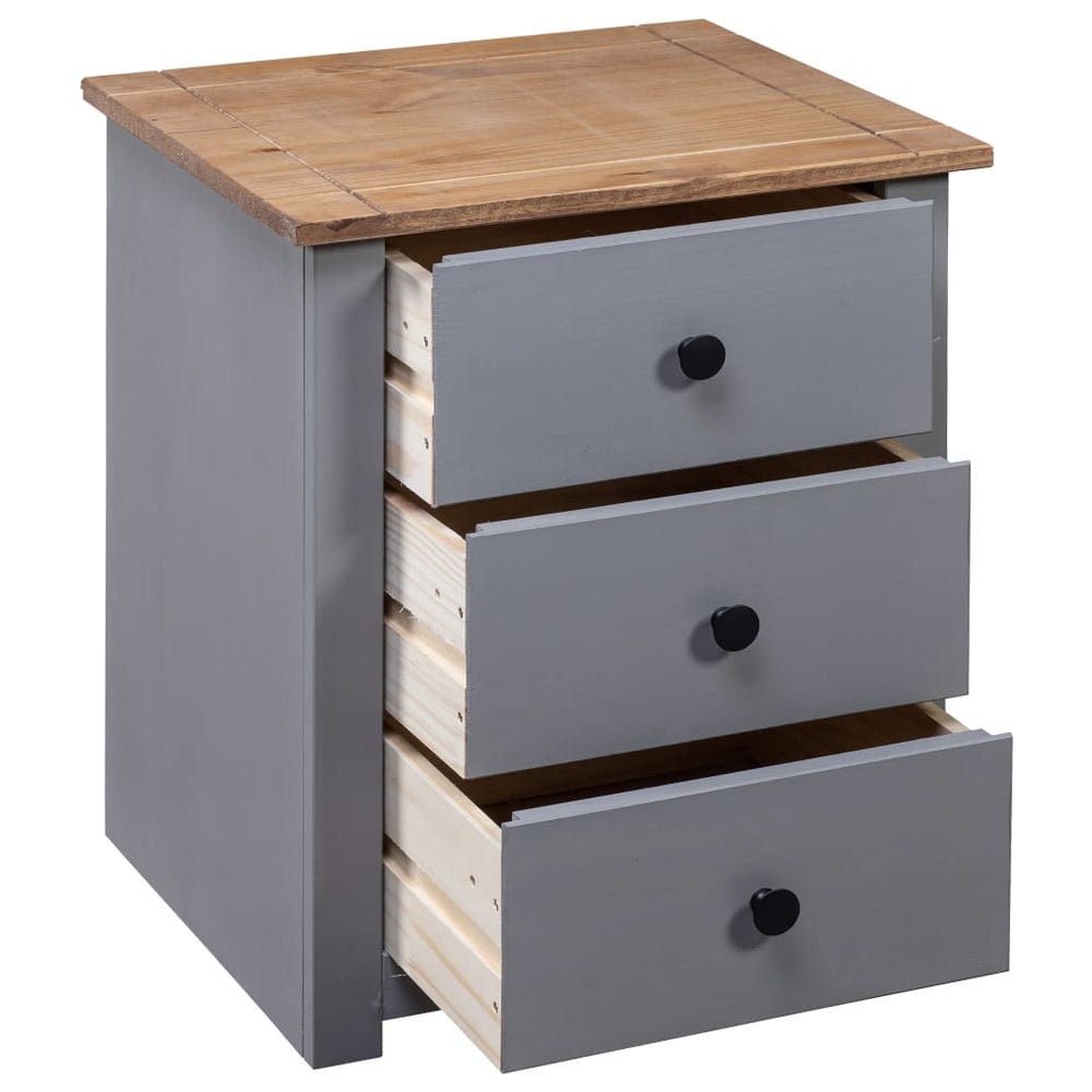 Nachtkastje Panama Range 46x40x57 cm grenenhout grijs MeubelReus