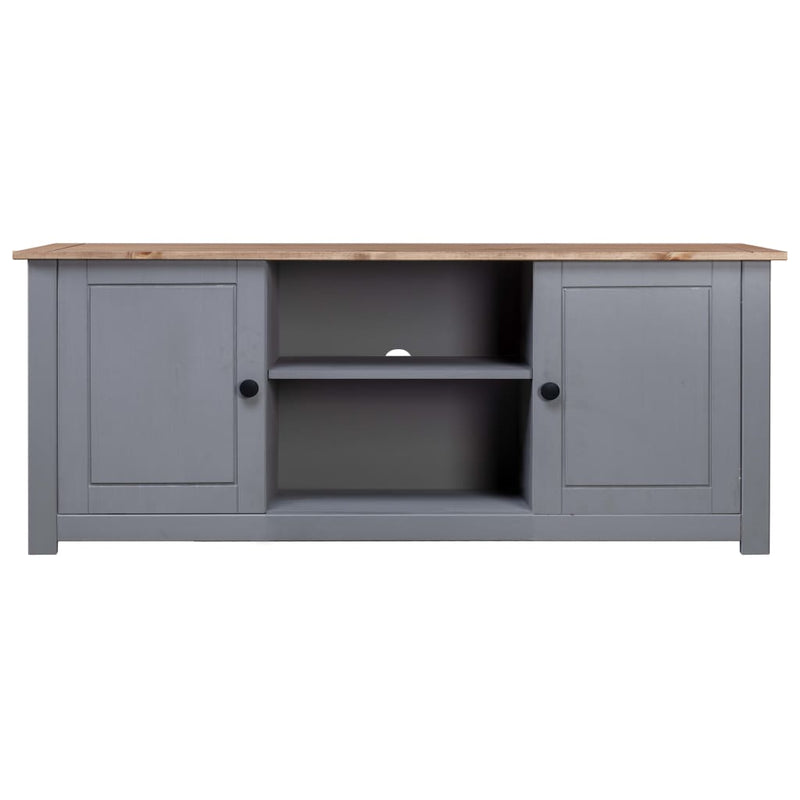 Tv-kast Panama Range 120x40x50 cm massief grenenhout grijs MeubelReus