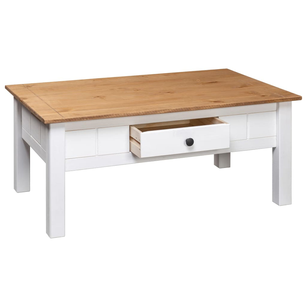 Salontafel Panama Range 100x60x45 cm massief grenenhout wit MeubelReus