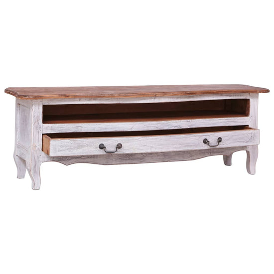Tv-meubel 120x30x40 cm massief gerecycled hout wit MeubelReus
