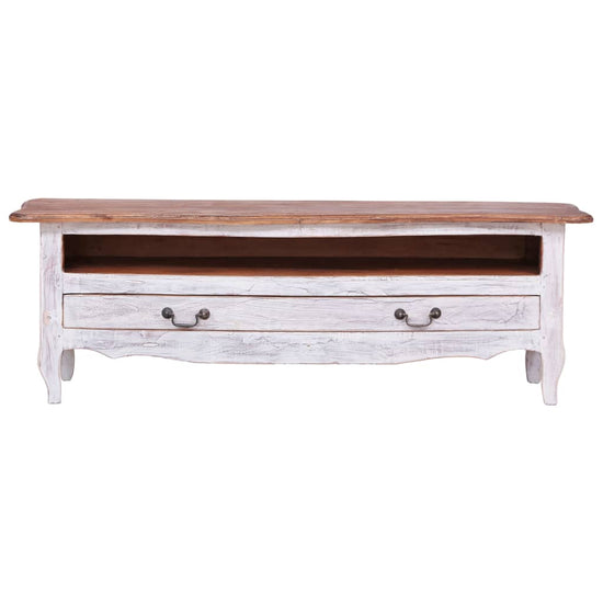 Tv-meubel 120x30x40 cm massief gerecycled hout wit MeubelReus