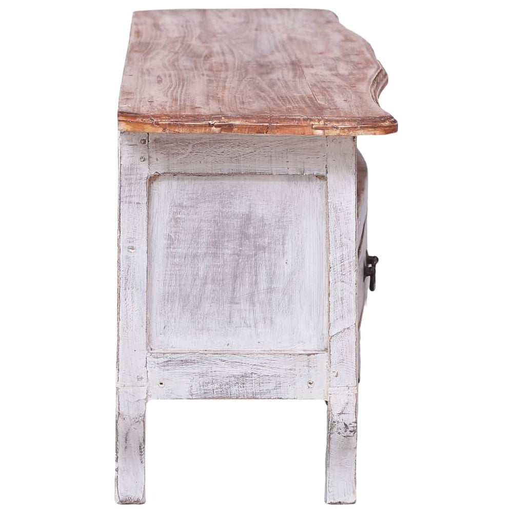 Tv-meubel 120x30x40 cm massief gerecycled hout wit MeubelReus